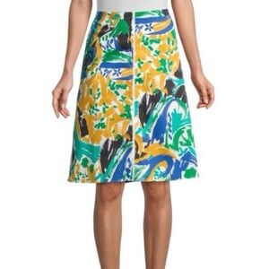 Kobi Halperin Margo Print Skirt Field Green Multi Medium R2